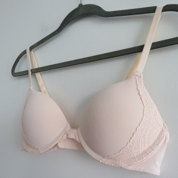 PEPPER Lift Up Lace Trim Bra in Ecru - Women's Size 34A - Picture 8 of 16